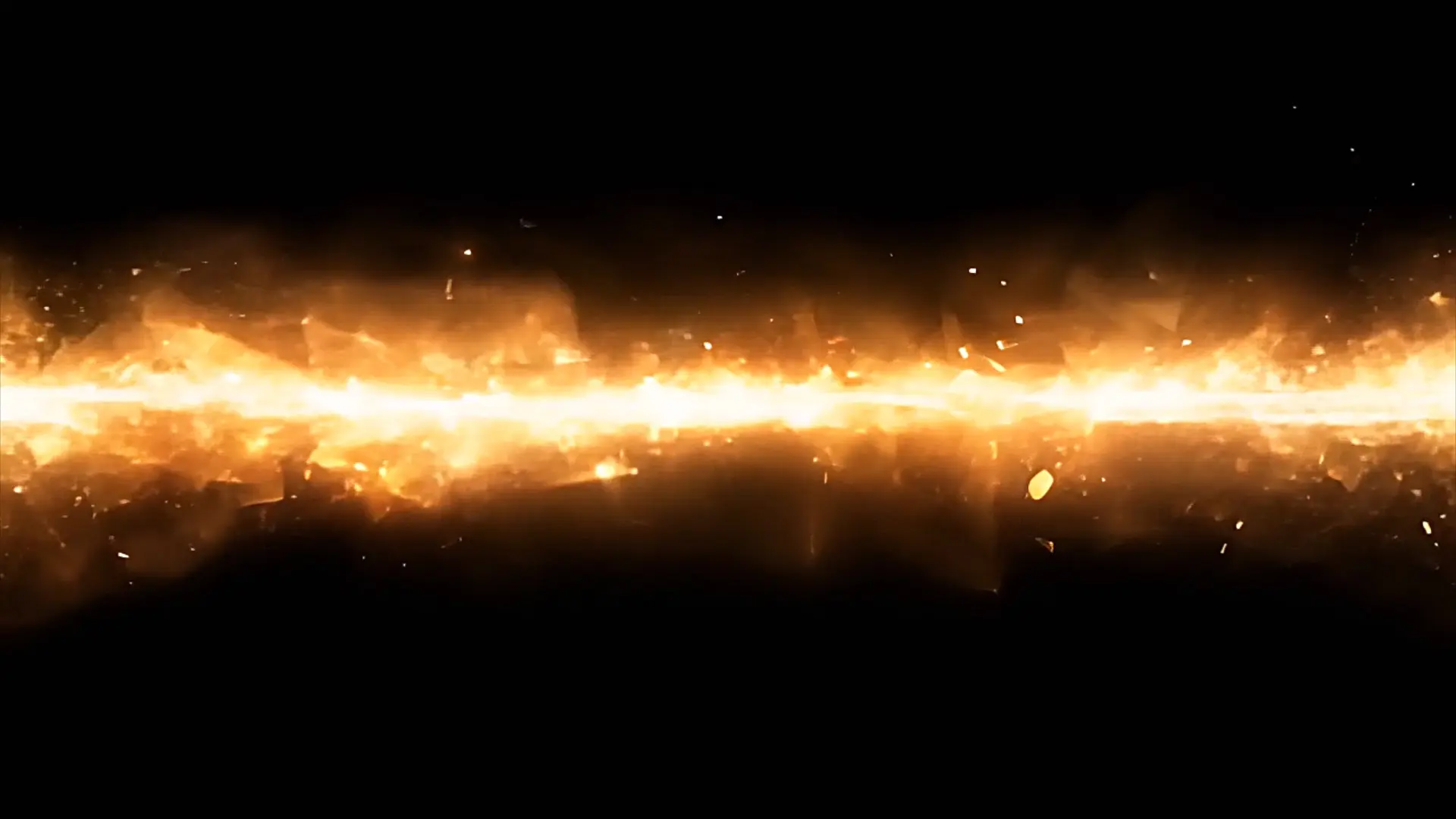 Fiery Energy Beam Transition for Cinematic Title Animation